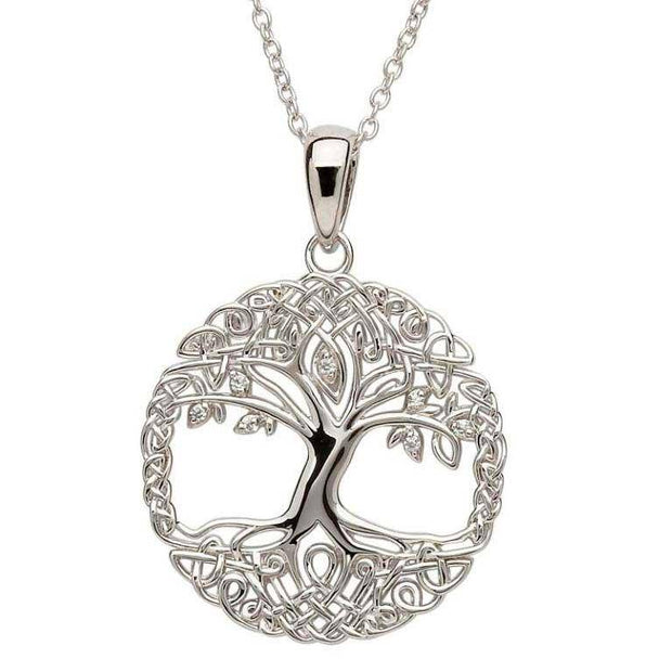Sterling Silver Tree of Life Pendant with Chain SP2102CZ - Uctuk
