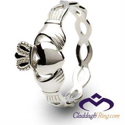 Ladies Silver Claddagh Ring with Infinity Band SL-SL46 - Uctuk