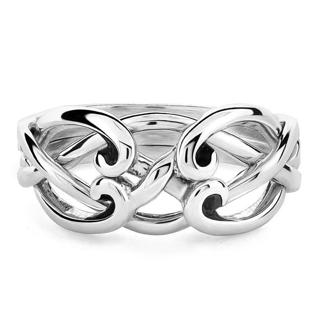 LADIES 4 band STERLING SILVER Celtic Puzzle Ring 4CSL - Uctuk