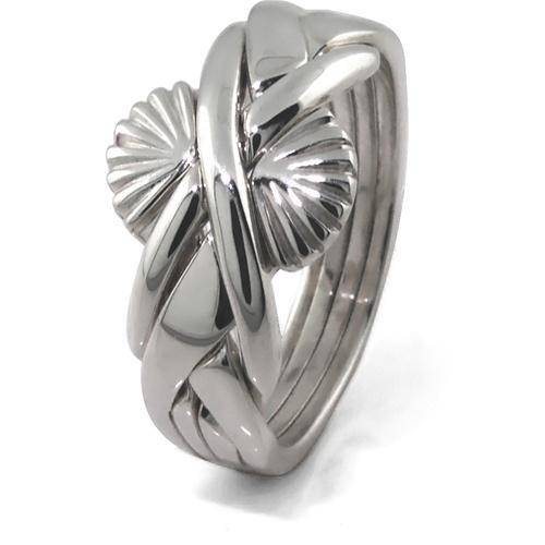LADIES FAN 4 band STERLING SILVER Puzzle Ring 4FSD - Uctuk