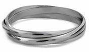 14K Solid WHITE Gold THIN Rolling Ring <font color="#FF0000">IN STOCK! FREE SHIPPING!</font> - Uctuk