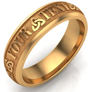 Custom Celtic Wedding Ring CUCEL1-14Y6M - Claddagh Ring