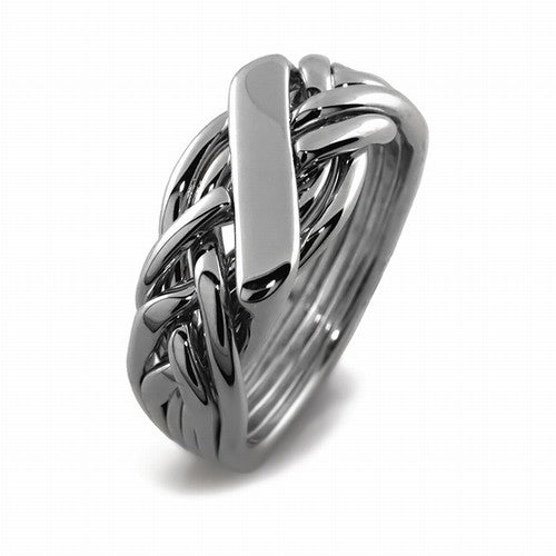 MENS 6 band STERLING SILVER Puzzle Ring MS-61N - Uctuk.com