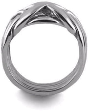 MENS 8 band STERLING SILVER Puzzle Ring MS-8NX - Uctuk.com