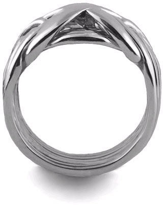 MENS 8 band STERLING SILVER Puzzle Ring MS-8NX - Uctuk.com