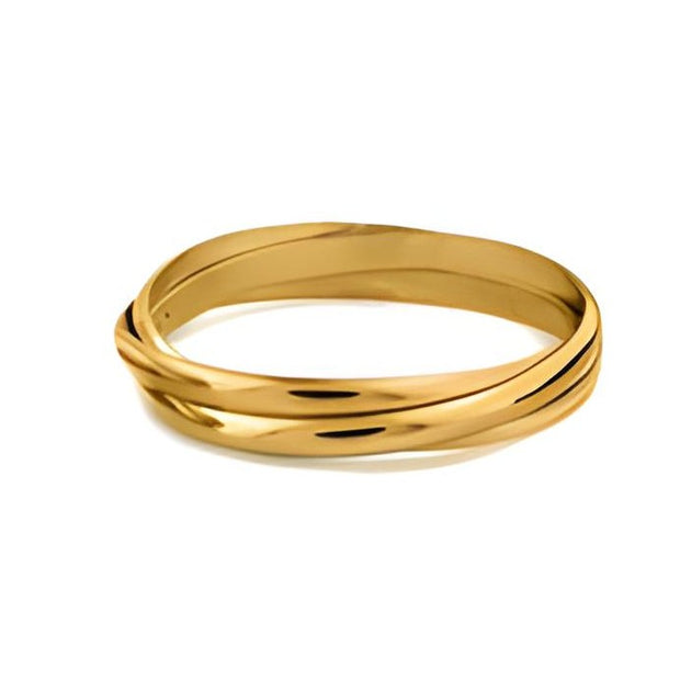 14K Solid YELLOW Gold THIN Rolling Ring IN STOCK!