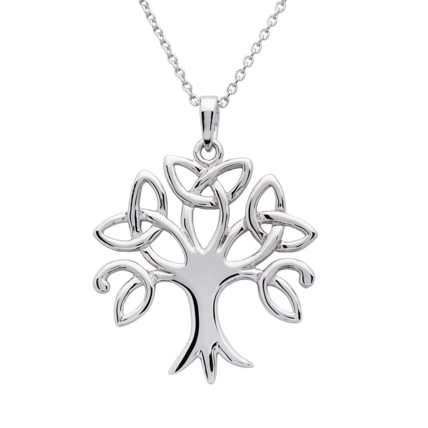 Sterling Silver Trinity Tree of Life Pendant with Chain - ANU1204 - Uctuk