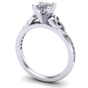 Celtic Engagement Ring AYLIN-1-PLATINUM-PRINCESS - Uctuk