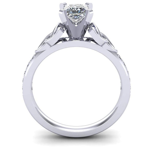 Celtic Engagement Ring AYLIN-1-PLATINUM-PRINCESS - Uctuk