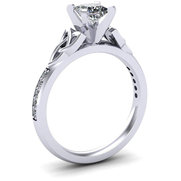 Celtic Engagement Ring AYLIN-1-PLATINUM-PRINCESS - Uctuk