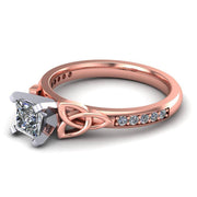 Celtic Engagement Ring AYLIN-1-ROSE-PRINCESS - Uctuk