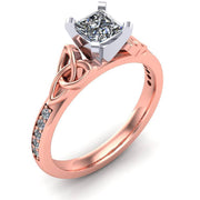 Celtic Engagement Ring AYLIN-1-ROSE-PRINCESS - Uctuk
