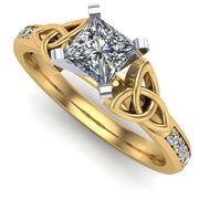 Celtic Engagement Ring AYLIN-1-YELLOW-PRINCESS - Uctuk