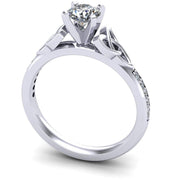 Celtic Engagement Ring AYLIN-1-PLATINUM-ROUND - Uctuk