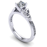 Celtic Engagement Ring AYLIN-1-PLATINUM-ROUND - Uctuk