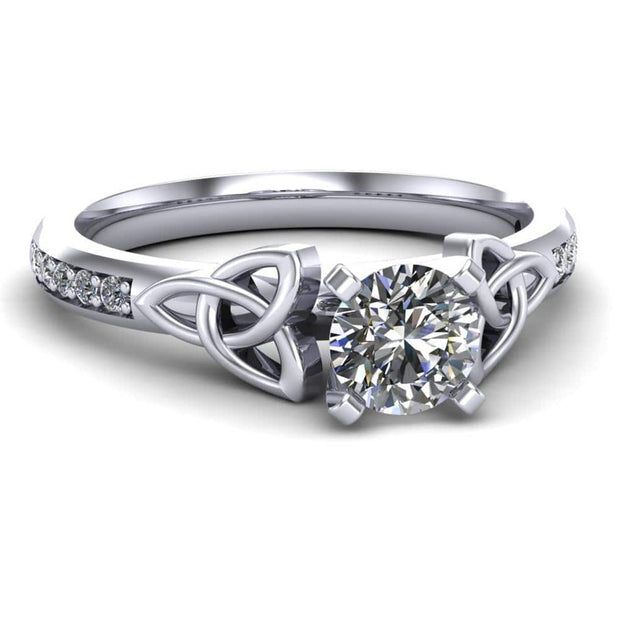 Celtic Engagement Ring AYLIN-1-PLATINUM-ROUND - Uctuk