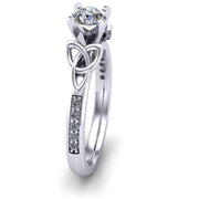 Celtic Engagement Ring AYLIN-1-PLATINUM-ROUND - Uctuk