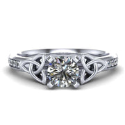 Celtic Engagement Ring AYLIN-1-PLATINUM-ROUND - Uctuk