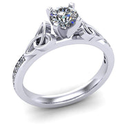 Celtic Engagement Ring AYLIN-1-PLATINUM-ROUND - Uctuk