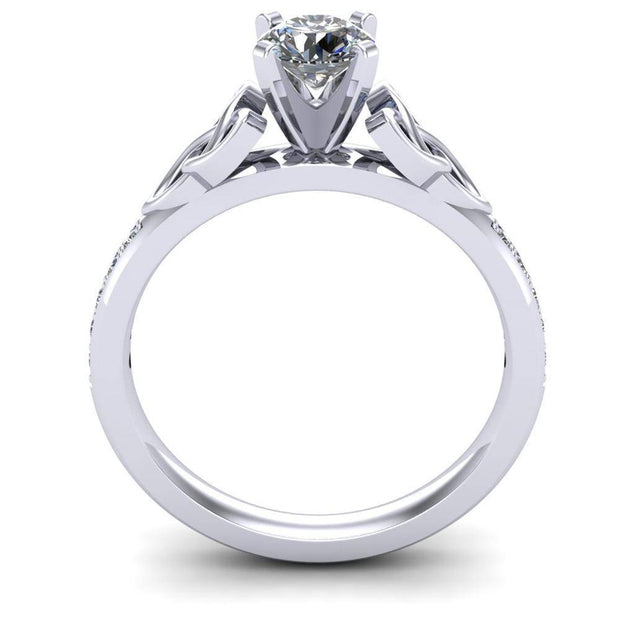 Celtic Engagement Ring AYLIN-1-PLATINUM-ROUND - Uctuk