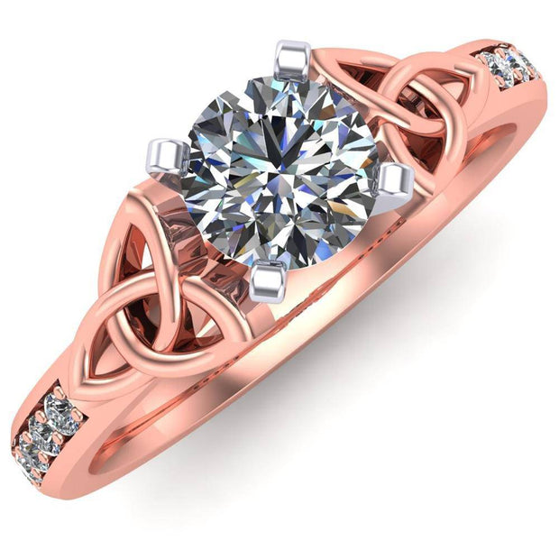 Celtic Engagement Ring AYLIN-1-ROSE-ROUND - Uctuk