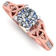 Celtic Engagement Ring AYLIN-1-ROSE-ROUND - Uctuk