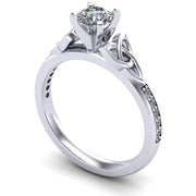 Celtic Engagement Ring AYLIN-1-WHITE-ROUND - Uctuk