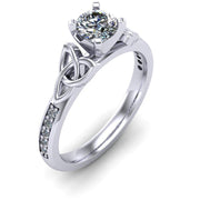 Celtic Engagement Ring AYLIN-1-WHITE-ROUND - Uctuk