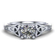 Celtic Engagement Ring AYLIN-1-WHITE-ROUND - Uctuk