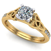 Celtic Engagement Ring AYLIN-1-YELLOW-ROUND - Uctuk