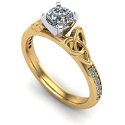 Celtic Engagement Ring AYLIN-1-YELLOW-ROUND - Uctuk