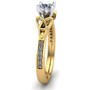 Celtic Engagement Ring AYLIN-1-YELLOW-ROUND - Uctuk