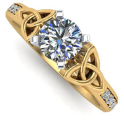 Celtic Engagement Ring AYLIN-1-YELLOW-ROUND - Uctuk