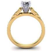 Celtic Engagement Ring AYLIN-1-YELLOW-ROUND - Uctuk