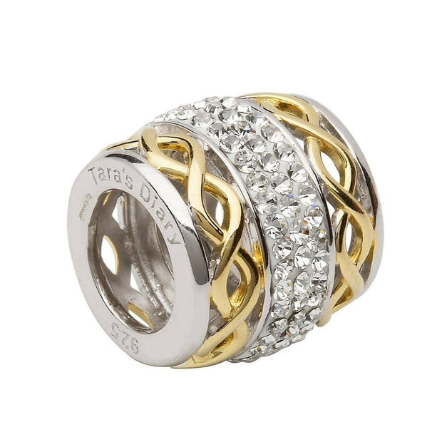 Tara's Diary Origin Celtic Gold Plated Bead Encrusted With Swarovski Crystal - TD625 - Uctuk