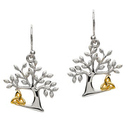 Sterling Silver Tree of Life Earrings SE2094CZ - Uctuk