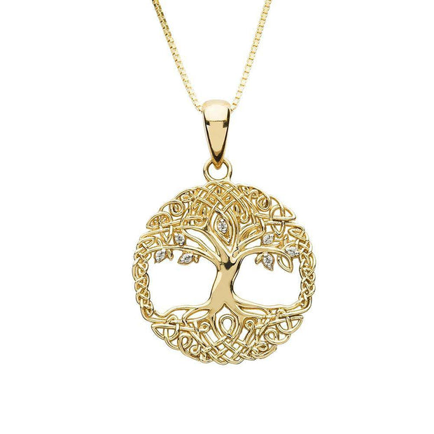 10K Yellow Gold Tree of Life Pendant with Chain 10P659 - Uctuk