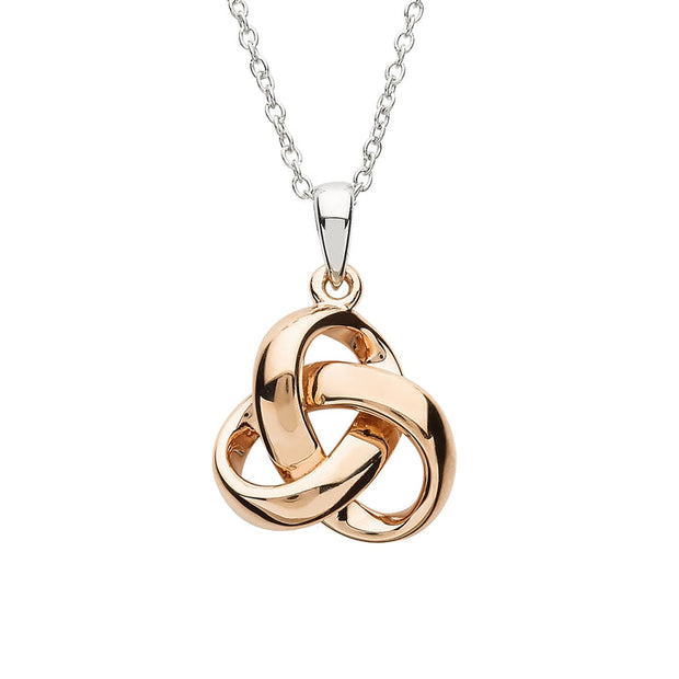 Silver Trinity Rose Gold Plated Pendant SP2237 - Uctuk