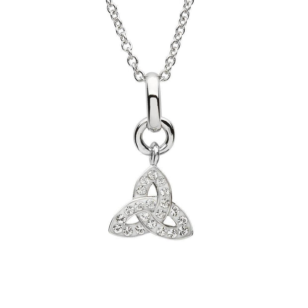 Sterling Silver Trinity Pendant with Swarovski Crystals - SW153 - Uctuk