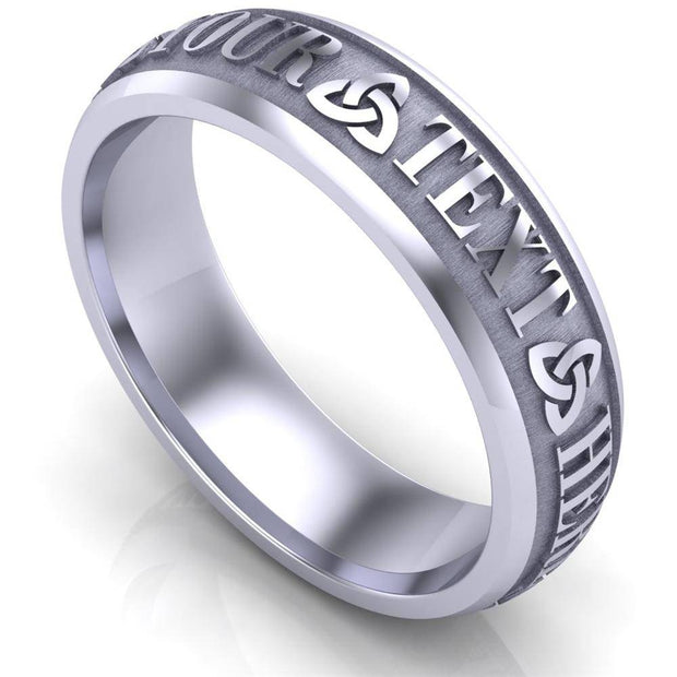 Custom Celtic Wedding Ring CUCEL1-PLATINUM6M - Platinum - Uctuk