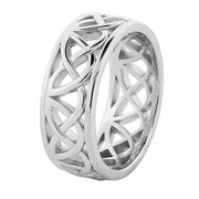 Mens Sterling Silver UMS-13349 Wedding Celtic Ring - Uctuk