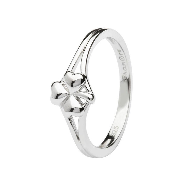 Sterling Silver Women's Shamrock Ring LS-SL107 - Uctuk