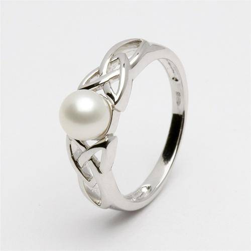 Ladies Celtic Pearl Ring LS-SRCP1 - Uctuk