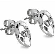 Sterling Silver Claddagh Earrings UES-6168 - Uctuk