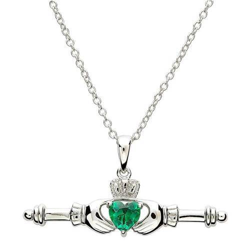Retired Silver Claddagh Amethyst Pendant SP-1074GR - Uctuk