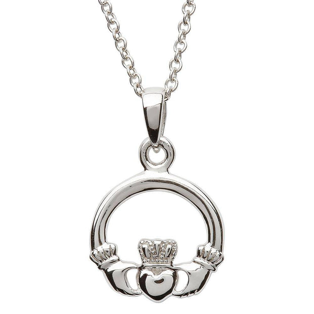 Sterling Silver Medium Claddagh Pendant SP2116 - Uctuk
