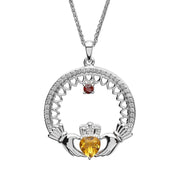 Irish Family Claddagh Birthstone Pendant SP2246-1 - Uctuk