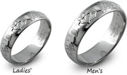 Retired Mans Sterling Silver Claddagh Wedding Ring MS-RS44 - Uctuk