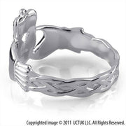 Retired MENS Silver Claddagh Ring MS-RS672 - Uctuk