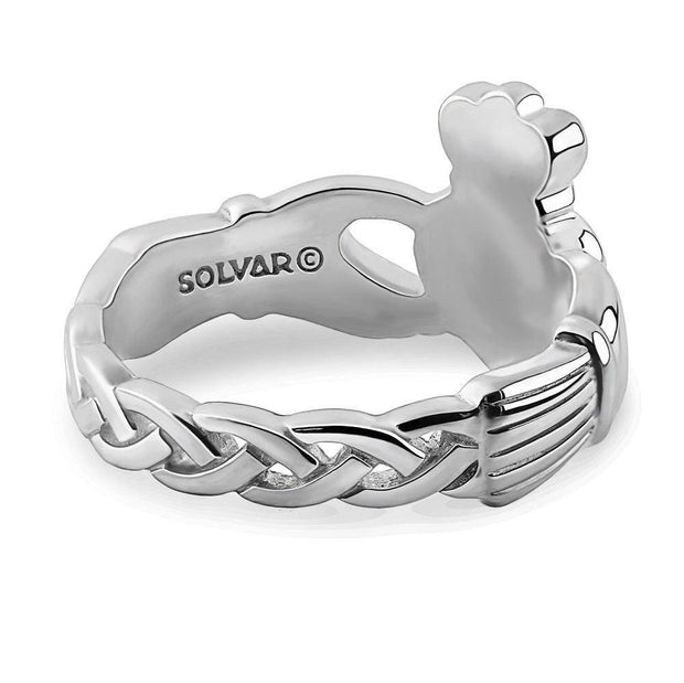 Claddagh Ring S-S2887 Ladies Sterling Silver with Connemara Marble - Uctuk